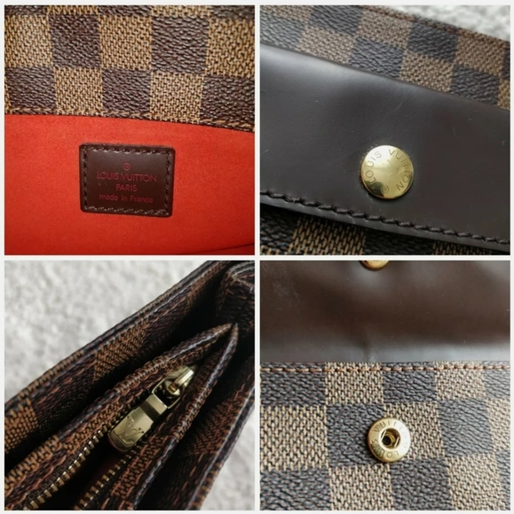 Louis Vuitton Damier Ebene Canvas Shoulder Baguette Brown - Picture 9 of 12